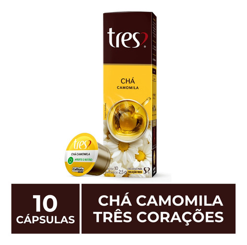 10 Cápsulas Três Corações, Chá Camomila