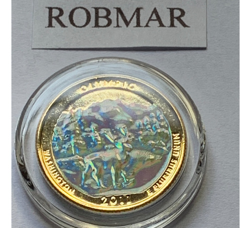 Robmar-usa-quarter Bañado En Oro Y Oleo-2011-olympie