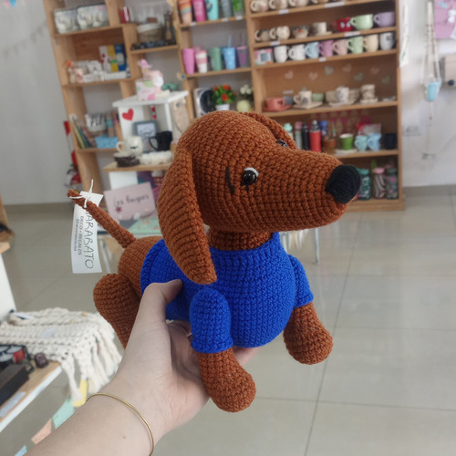 Amigurumi Perro Salchicha - Muñeco Tejido A Mano Crochet