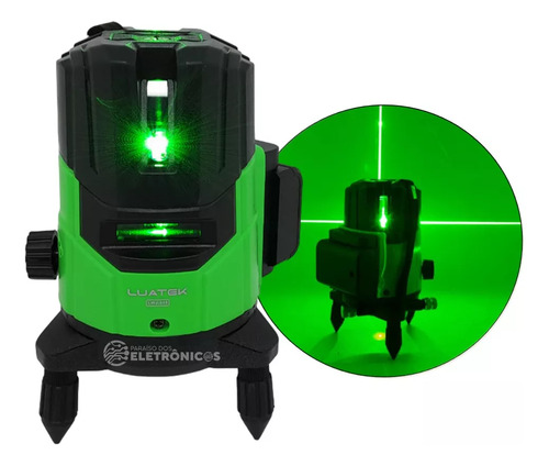 Nível Laser Verde 5 Linhas Base Giratória 360º 6 Pontos 5mts