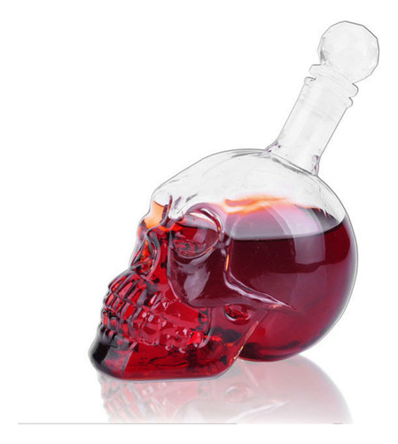 Botella De Vino Con Forma De Calavera De Whisky Transparente