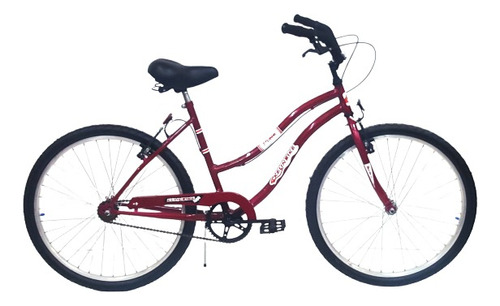 Bicicleta playera femenina Kelinbike V26PDF frenos v-brakes color fucsia con pie de apoyo  
