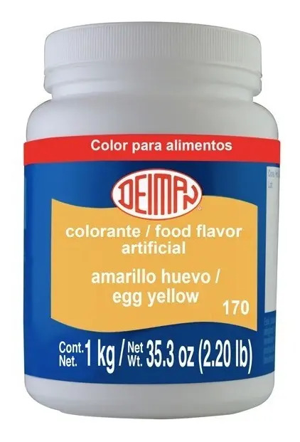 Colorante Comestible En Polvo Deiman 170 Amarillo Huevo 1 Kg