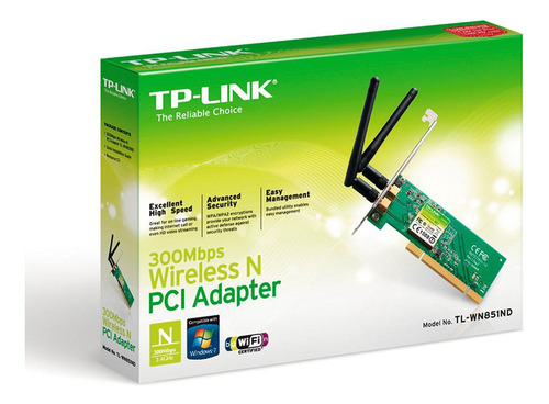 Tarjeta de red PCI inalámbrica TP-Link TL-WN851nd de 300 Mbps