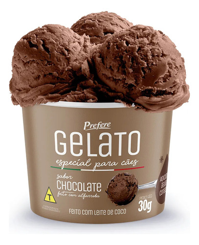 Gelato Para Cachorro - Chocolate - Sem Conservantes