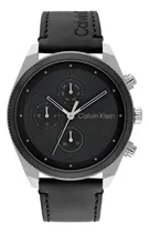 Comprar Reloj Hombre Calvin Klein 25200364 Impact Correa Negro Bisel Plateado Fondo Negro