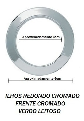 Ilhós Para Cortina Redondo (pacote) Cromado 28mm (100 Pares)