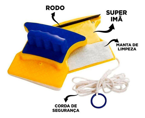 Limpador Vidro Duplo Magnético - Escritório Empresa Limpeza