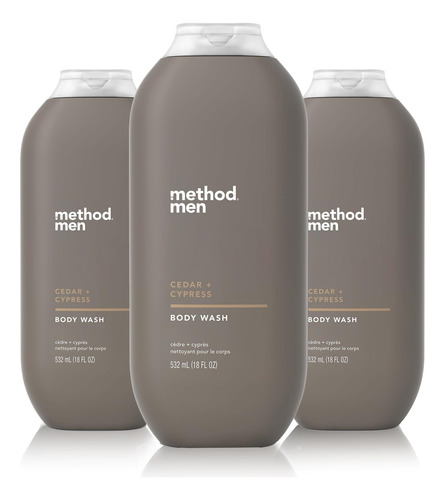 Body Wash Method Men Cedar + Cypress 540 Ml (paquete De 3)