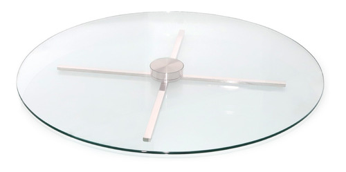 Centro De Mesa Giratório De Vidro E Inox304 Evolution 60cm