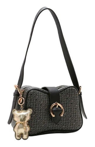 Bolsa Ombro Feminina Chenson Mini Monograma Preto Original