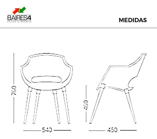 Imagen 5 de 5 de Silla De Comedor Frida Wood Colors