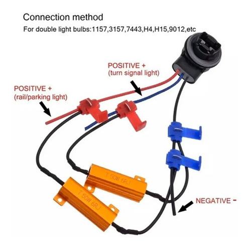 Imagen 3 de 7 de Emulador Resistencias Evita Error De Tablero 25w Cree Led