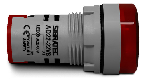 Voltimetro Digital Vermelho 22mm 20~500vca Sibratec Cod.9200