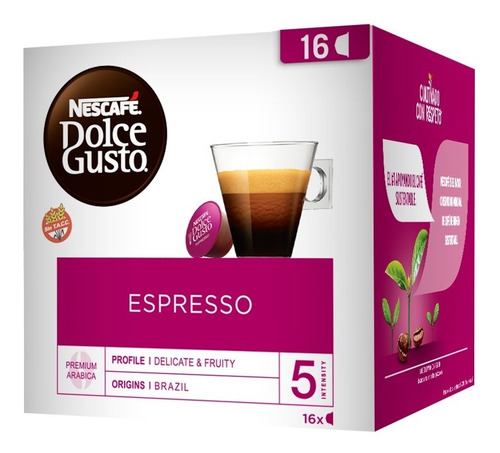 Cápsulas Nescafé Dolce Gusto Espresso por 16 Unidades
