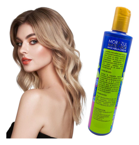 Mascarilla Matizadora Para Cabello Con Extracto De Mora Azul 300g Nekane