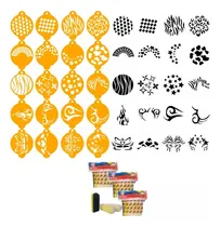 Comprar Kit Stencils Maquillaje Artístico 20unid +3 Pack Taponadores