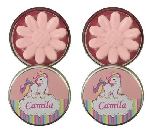 Latita Jabon Flor Personalizada 