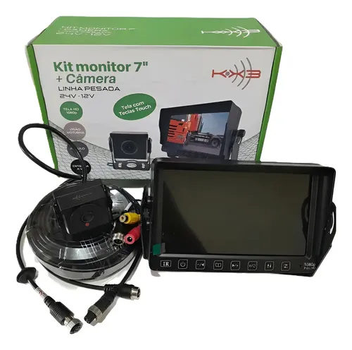 Kit Monitor 7 Polegada Com Camera 12-24v 1080p Para Caminhão