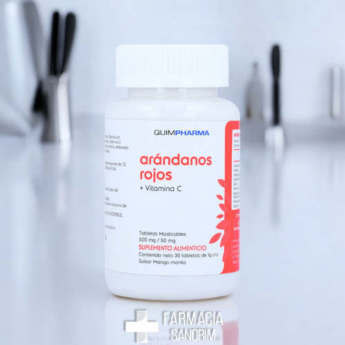 Arándanos Rojos Vitamina C 30 Tabletas Masticables