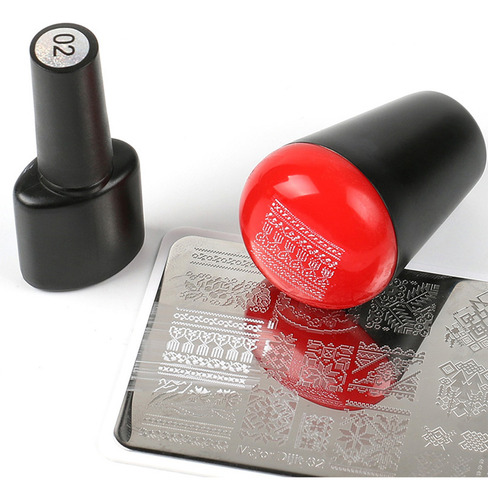 Set De Estampado De Uñas Y Raspador De Imágenes Para Bricola