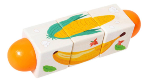 Twist De Madera Toy Brain Teaser Padre Frutas Verduras