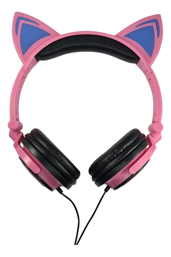 Auriculares Infantil Orejas Gato Luces Led Premium Niñas Ax®