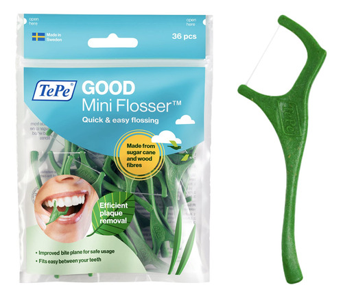 Tepe Good Mini Flosser, Puas De Hilo Dental, Palitos De Hilo