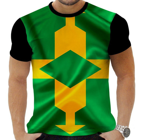 Camiseta Camiseta Brasil Força Povo Nacionalidade Verde 4