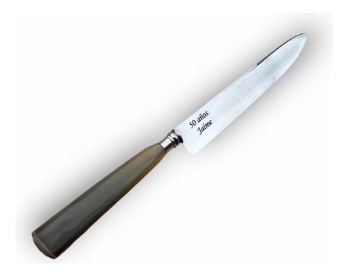 Cuchillo Solingen Guampa Hoja 14cm. Grabado Láser De Regalo