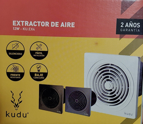 Extractor De Aire Baño Cocina Kudu 4´´ 10cm