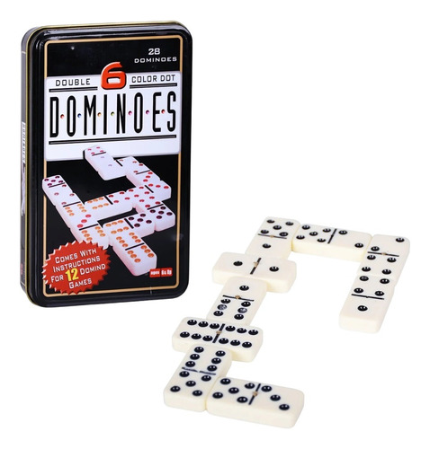 Domino Doble 6 - 28 Piezas Caja De Lata 