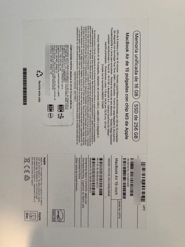 Macbook Air 15 Pulgadas 16gb Ram 256gb Ssd Azul Medianoche Azul