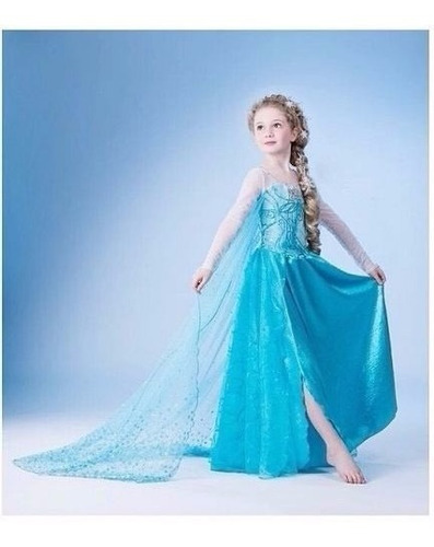 Fantasia Vestido Frozen Princesa Elsa+ Acessórios+ Sapatilha