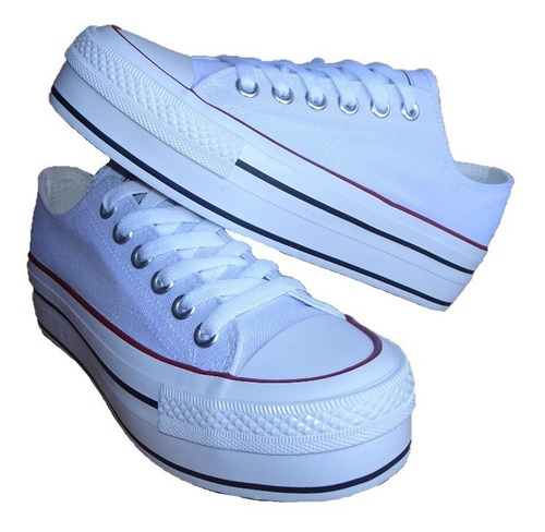 Imagen 5 de 7 de Zapatillas De Lona Mujer Con Plataforma