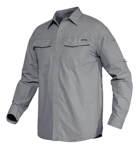Camisas Cargo Safari Para Hombre, Camisas De Trabajo Largas