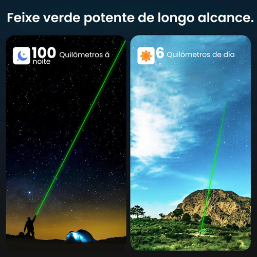 Caneta Laser Verde Ultra Forte Alcance 100km A Prova D'agua EX Decor