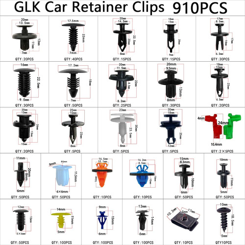 Juego De 666 Clips De Sujeción De Plástico Coche, 16 ...