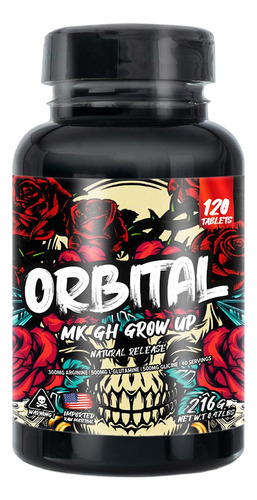 Mk Gh - Grow Up - 120tabs - Desenvolvimento De Massa Magra Sabor Sem Sabor