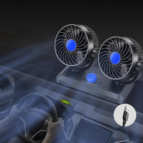 Ventilador Plegable De Doble Cabeza Para Automóvil, 5v