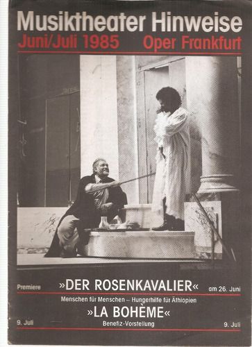 Revista Musiktheater Hinweise Juni/juli 1985