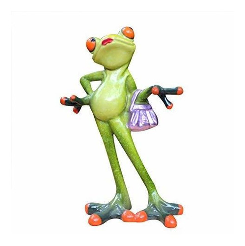 Dorlotou Frog Lindo Divertido Inteligente Rana Verde Figurit