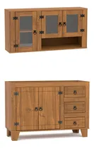 Comprar Mueble De Cocina Madera N- Aereo Alacena - Bajo Mesada - Lcm Color Roble
