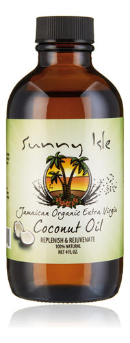 Sunny Isle Aceite De Coco Virgen Extra Jamaicano, 4 Onzas