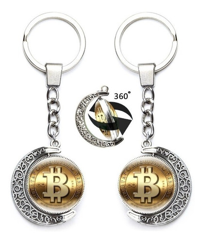 Llavero Luna Bitcoin To The Moon Criptomonedas Hombre Mujer