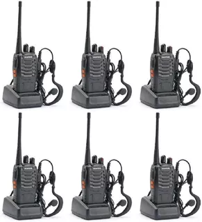 6 Radios Baofeng Bf-888s Walkie Talkie Uhf Con Manos Libres