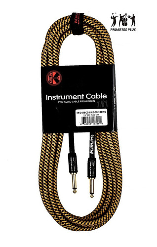Cable Instrumento Kirlin Iw-241bcg Gob 6mt Guitarra Bajo 