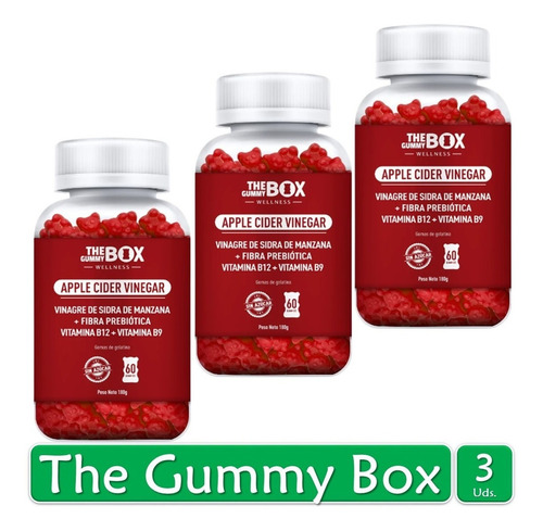Imagen 1 de 4 de The Gummy Box Vitamina Vinagre De Sidra De Manzana 180 G