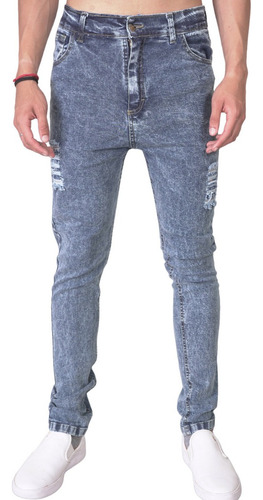 Pantalón Jean Elastizado Clásico De Hombre