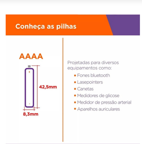 Pilha Alcalina Gp Mini Aaaa 1,5v Com 2 Alta Durabilidade